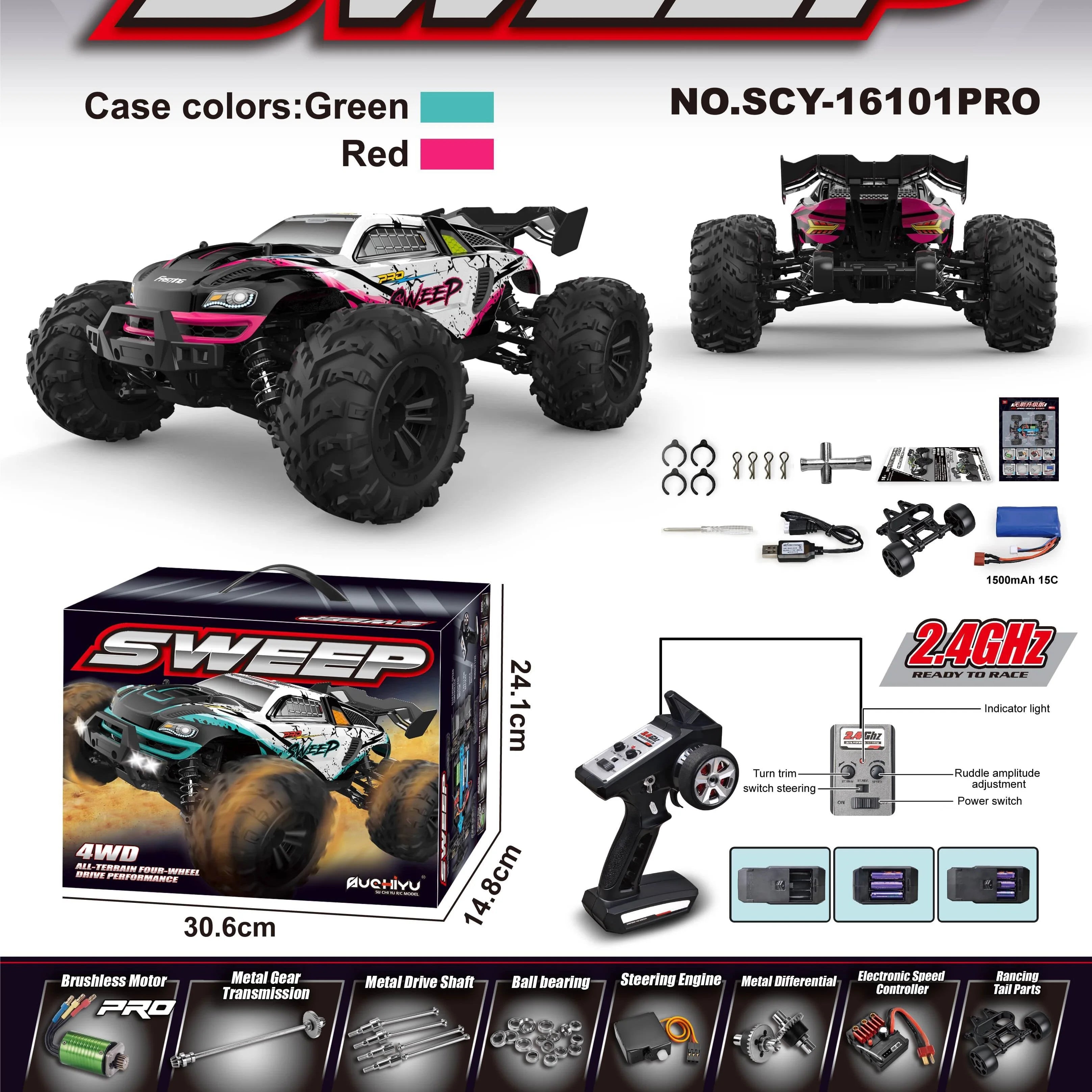 4x4 Brushless RC Off-Road Buggy – High-Speed All-Terrain Truck
