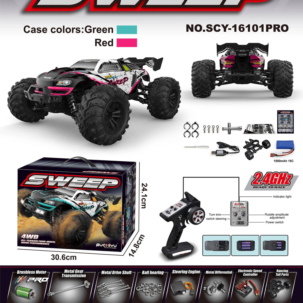 4x4 Brushless RC Off-Road Buggy – High-Speed All-Terrain Truck