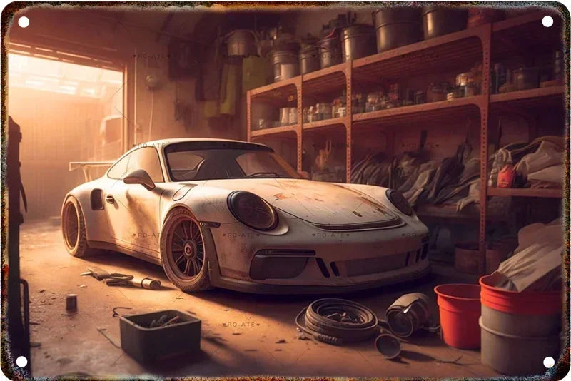 Vintage Pickup Truck Metal Wall Sign – Retro Garage & Auto Repair Decor