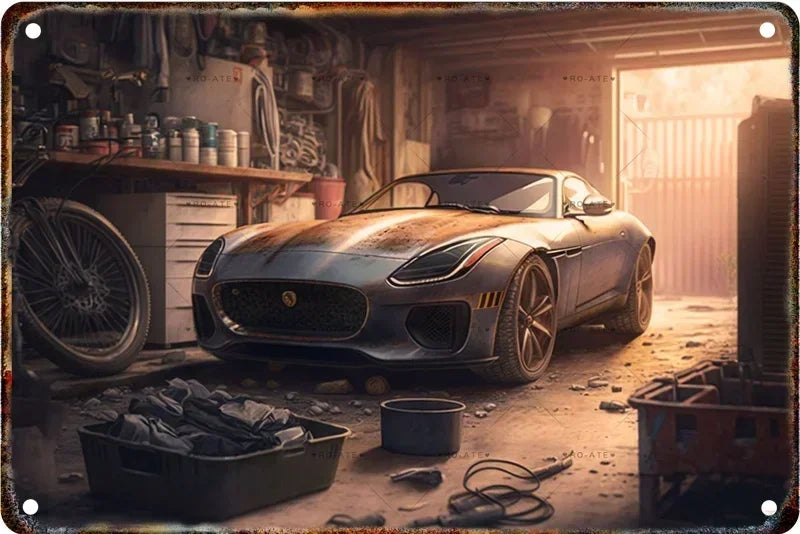 Vintage Pickup Truck Metal Wall Sign – Retro Garage & Auto Repair Decor