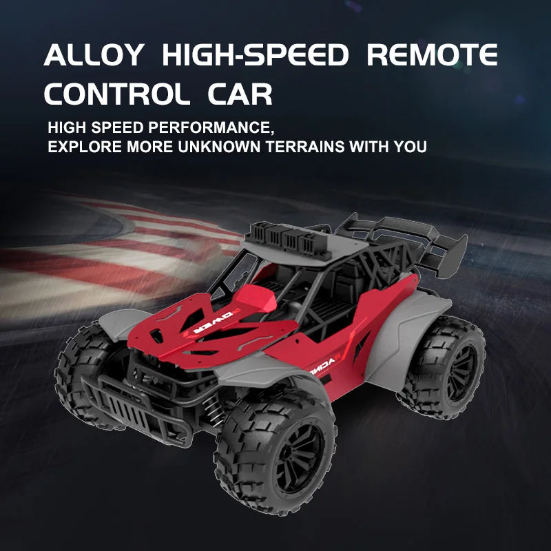 High-Speed RC Off-Road Pickup Truck with LED Lights – 2.4GHz Remote Control Car