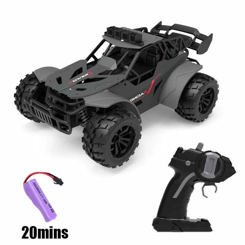 High-Speed RC Off-Road Pickup Truck with LED Lights – 2.4GHz Remote Control Car