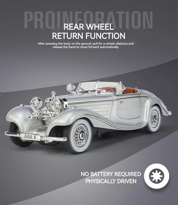 1:24 Alloy Vintage Classic Car Model – Diecast Collectible Display Car
