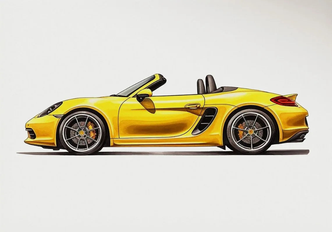 Vintage Sports Car Supercar Minimalist Poster Wall Art Pictures Room Home Decor