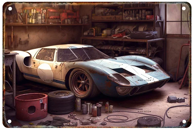 Vintage Pickup Truck Metal Wall Sign – Retro Garage & Auto Repair Decor