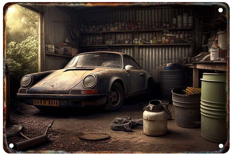 Vintage Pickup Truck Metal Wall Sign – Retro Garage & Auto Repair Decor