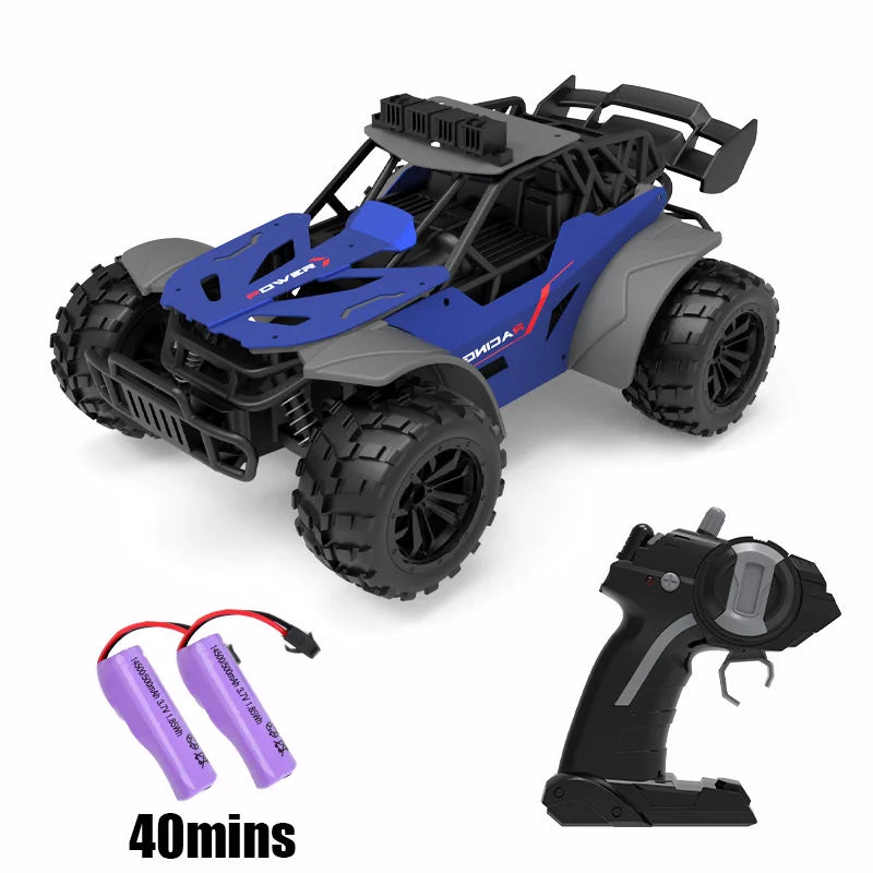 High-Speed RC Off-Road Pickup Truck with LED Lights – 2.4GHz Remote Control Car
