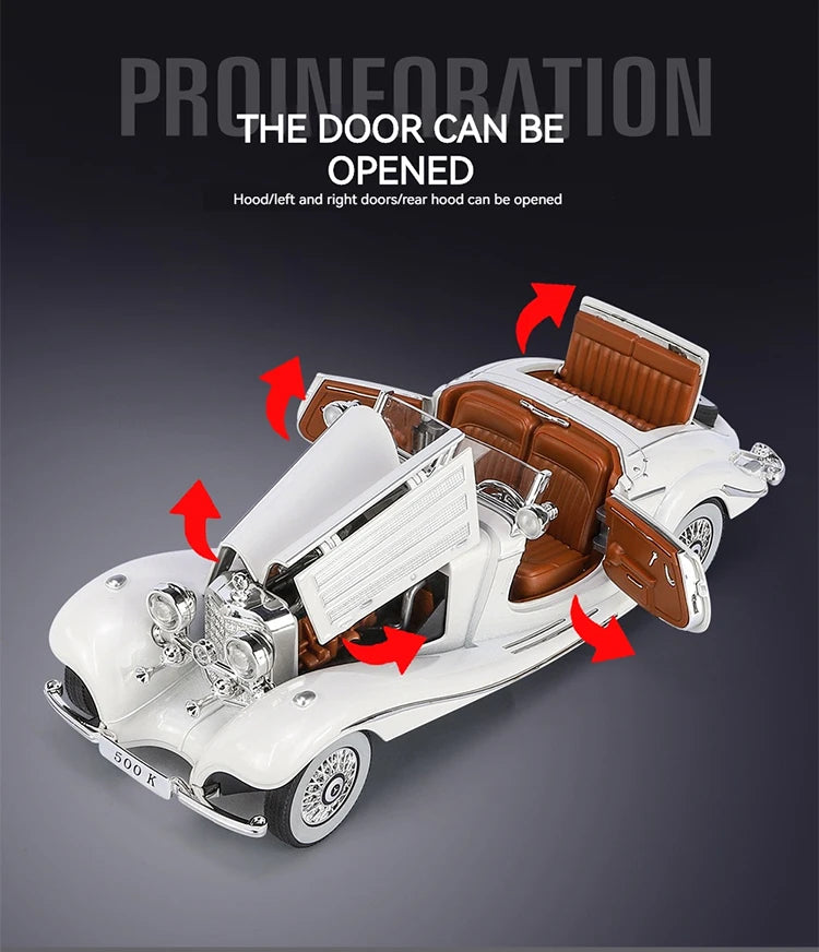 1:24 Alloy Vintage Classic Car Model – Diecast Collectible Display Car