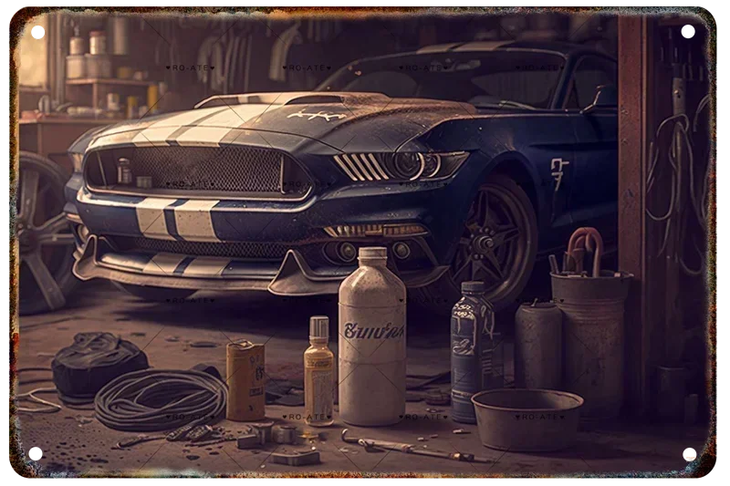 Vintage Pickup Truck Metal Wall Sign – Retro Garage & Auto Repair Decor