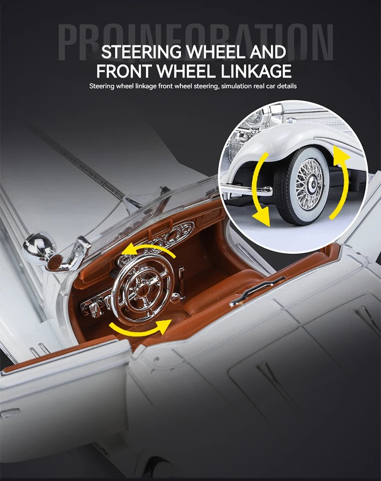 1:24 Alloy Vintage Classic Car Model – Diecast Collectible Display Car