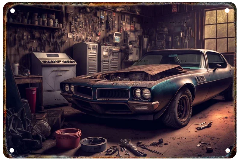 Vintage Pickup Truck Metal Wall Sign – Retro Garage & Auto Repair Decor