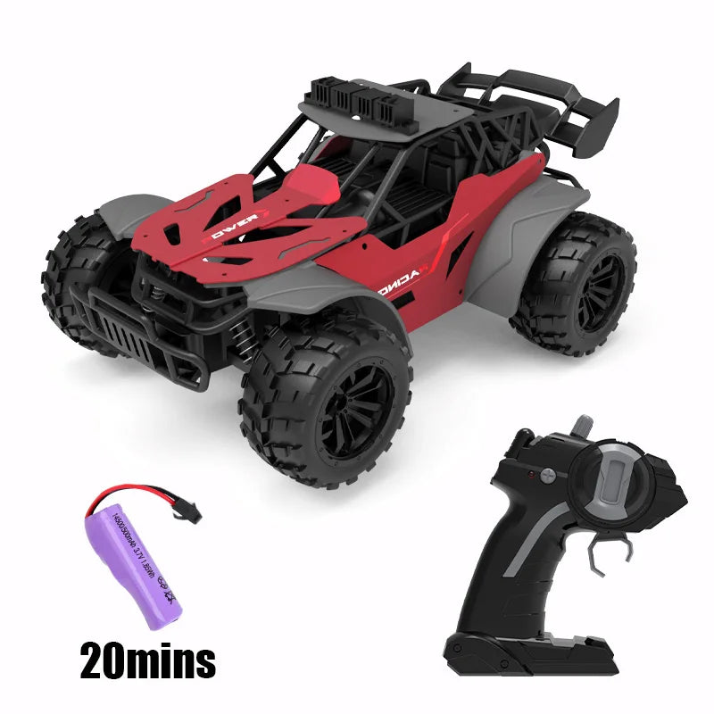 High-Speed RC Off-Road Pickup Truck with LED Lights – 2.4GHz Remote Control Car