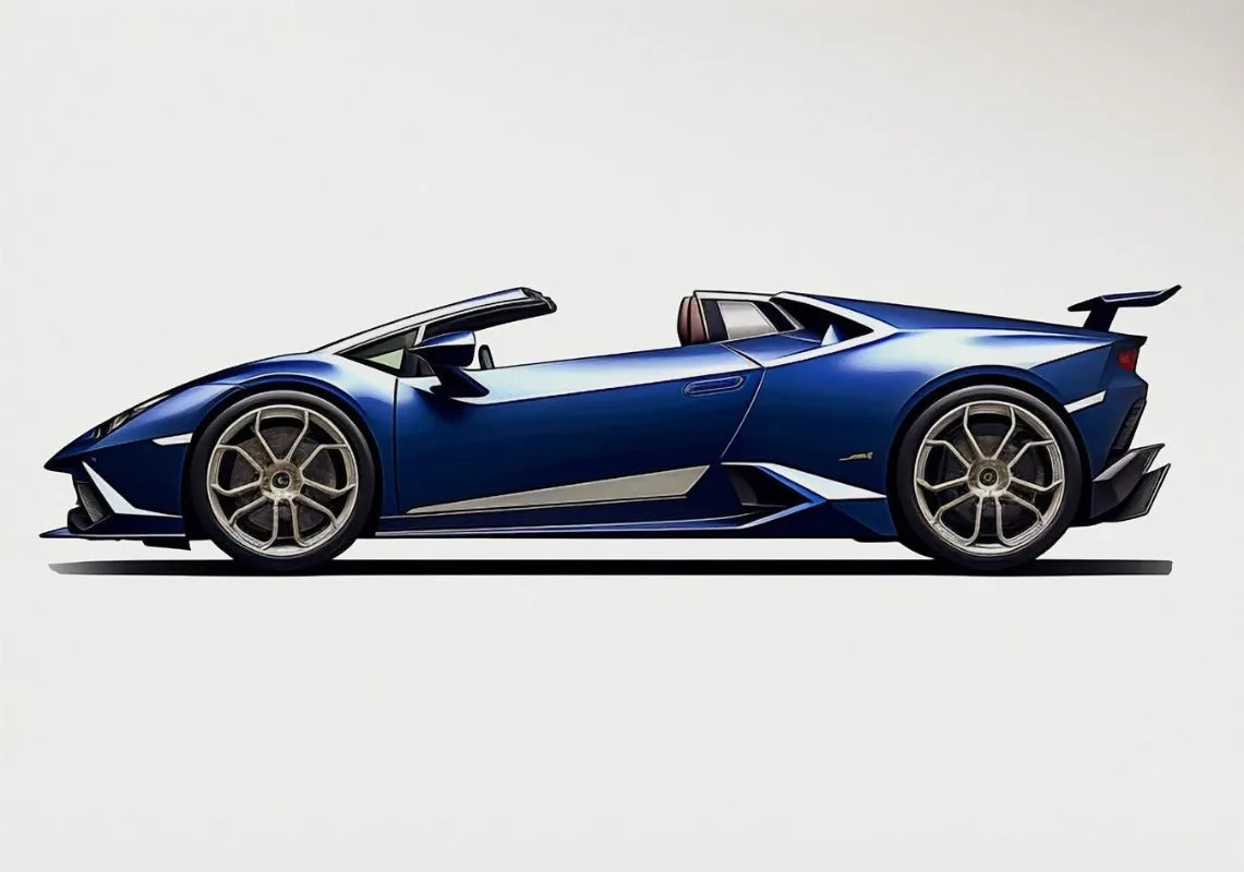 Vintage Sports Car Supercar Minimalist Poster Wall Art Pictures Room Home Decor