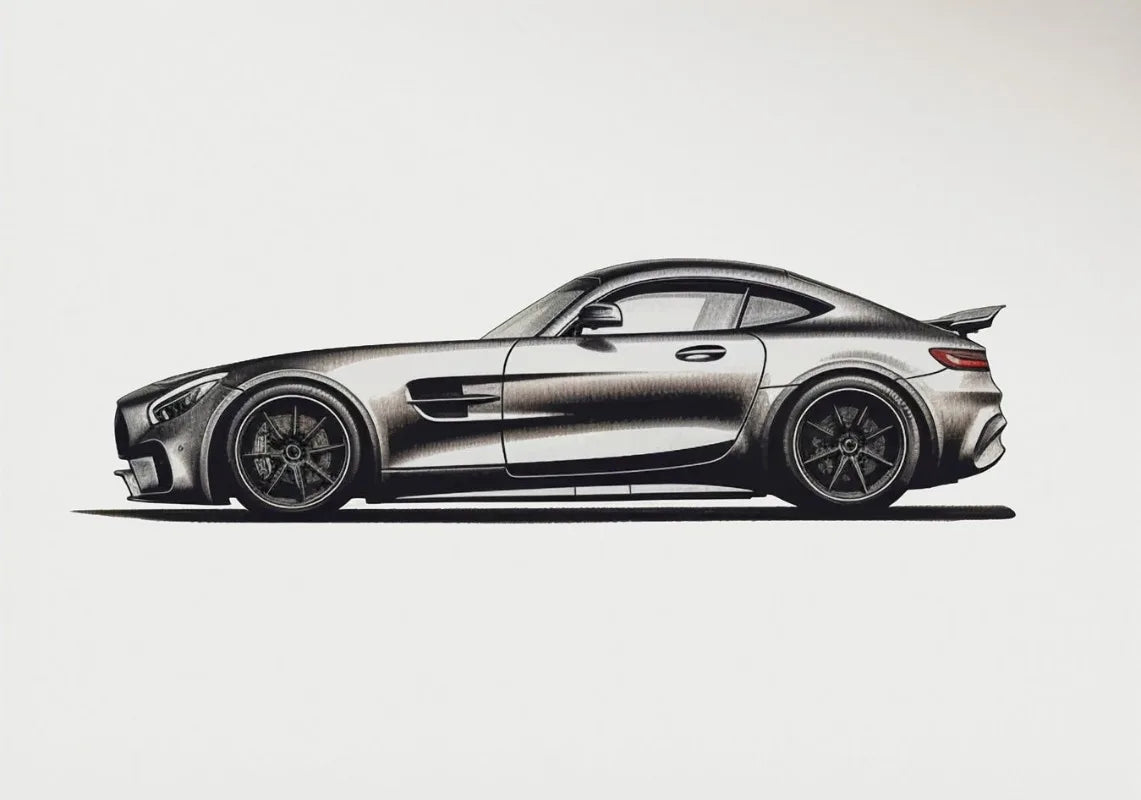 Vintage Sports Car Supercar Minimalist Poster Wall Art Pictures Room Home Decor