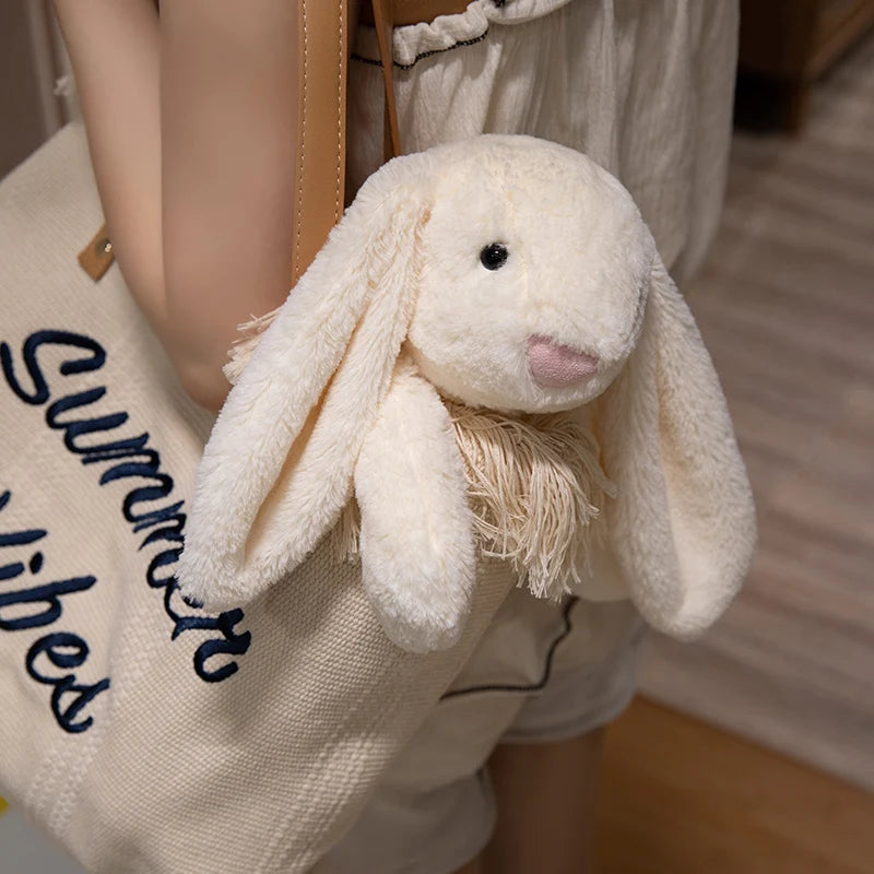 20/30/45cm Kawaii Long Ears Looper Rabbit Plush Doll Pillow Gray White Brown Healing Rabbit Plush Toy For Girls Birthday Gift