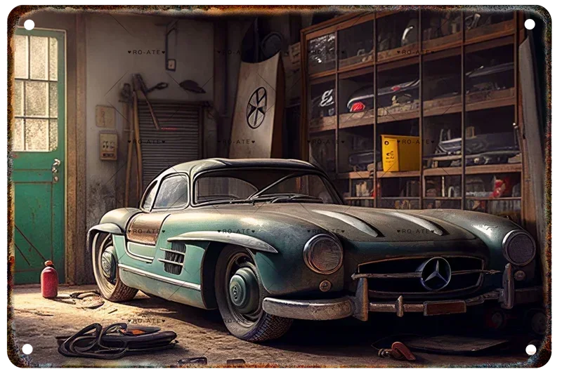 Vintage Pickup Truck Metal Wall Sign – Retro Garage & Auto Repair Decor