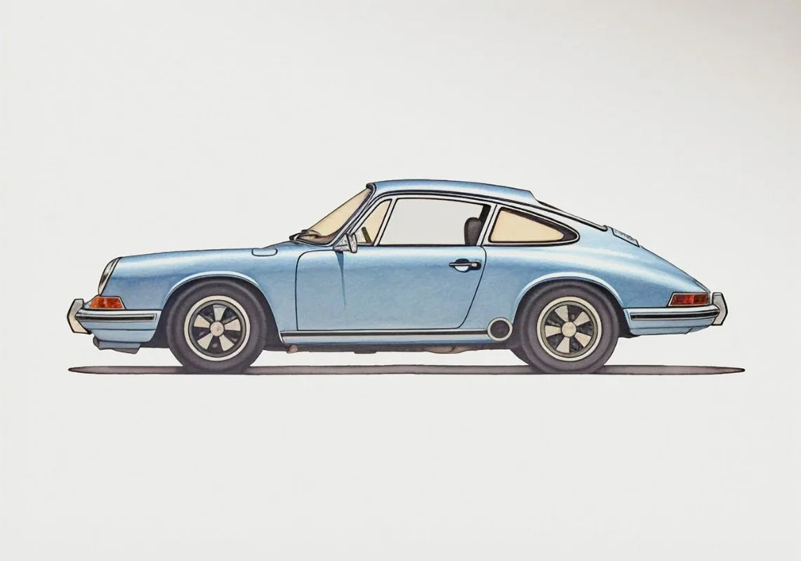 Vintage Sports Car Supercar Minimalist Poster Wall Art Pictures Room Home Decor