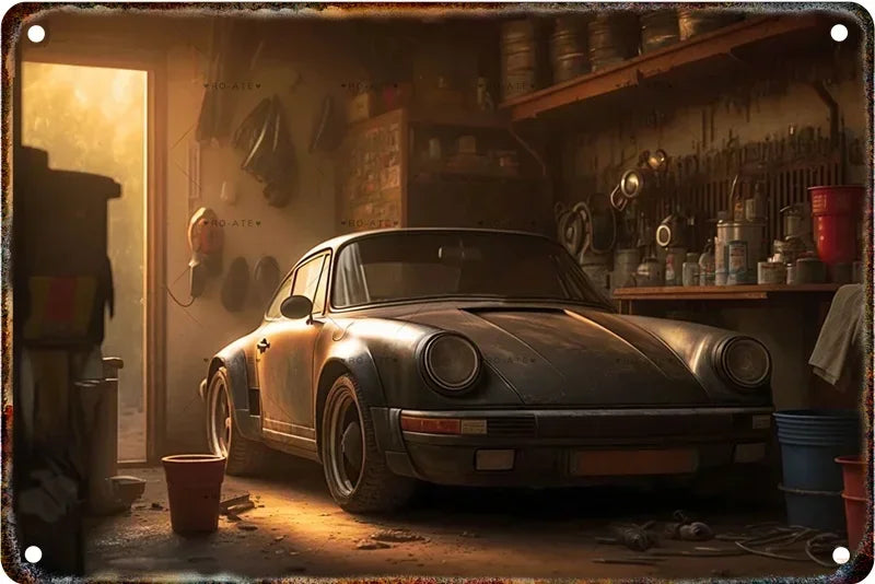 Vintage Pickup Truck Metal Wall Sign – Retro Garage & Auto Repair Decor