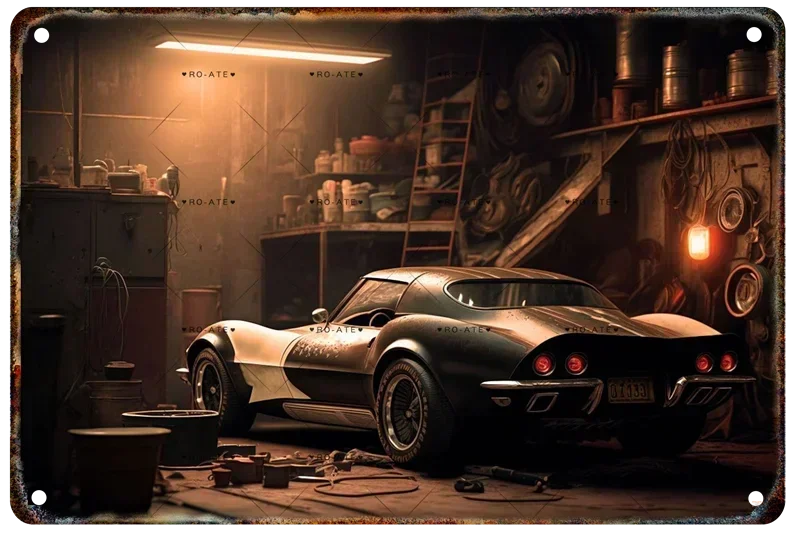 Vintage Pickup Truck Metal Wall Sign – Retro Garage & Auto Repair Decor