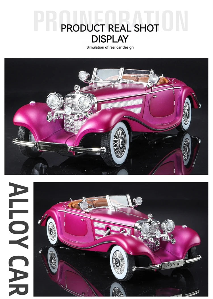 1:24 Alloy Vintage Classic Car Model – Diecast Collectible Display Car