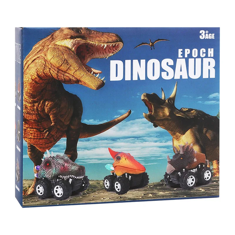 Dinosaur Pull-Back Monster Truck Toy Set for Kids