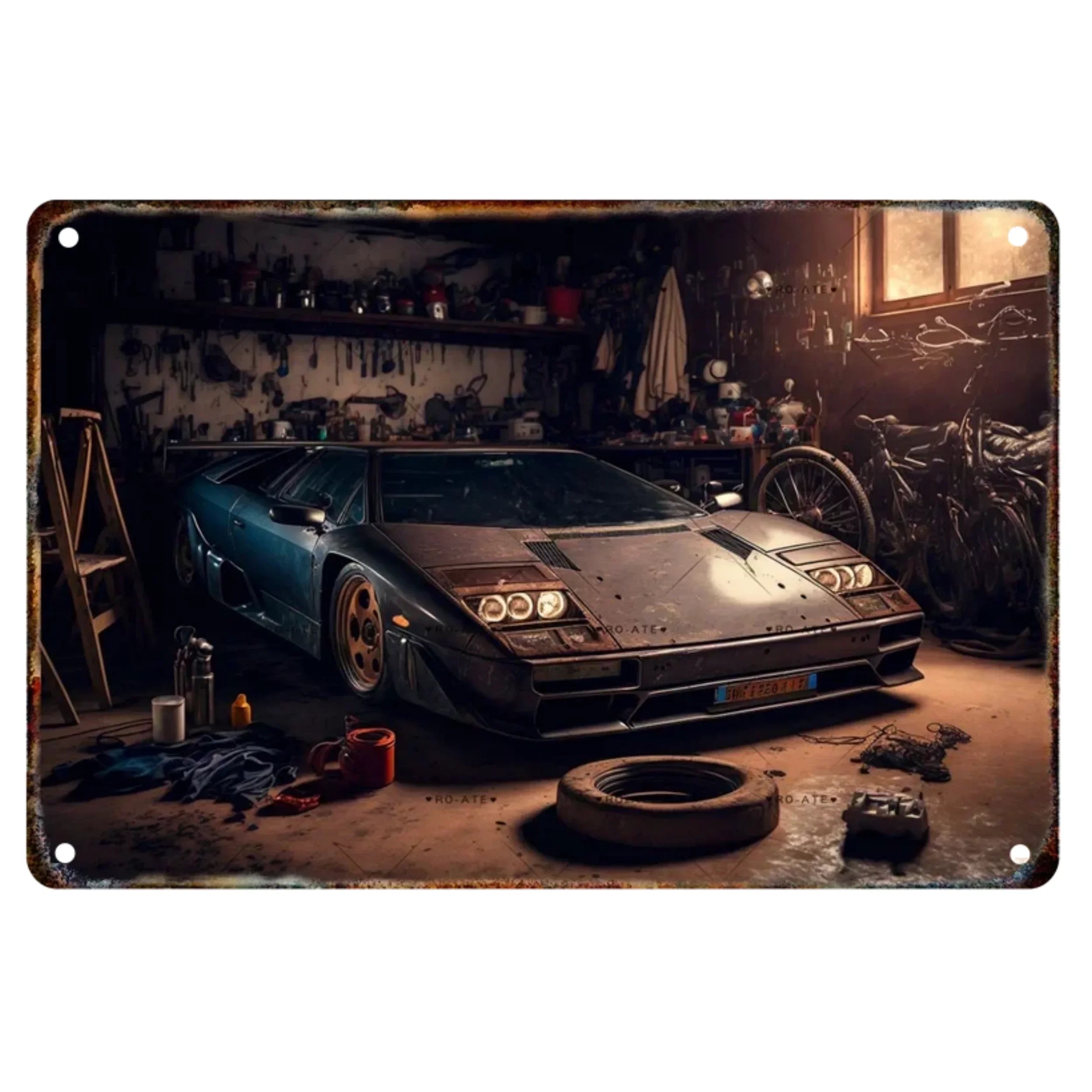 Vintage Pickup Truck Metal Wall Sign – Retro Garage & Auto Repair Decor