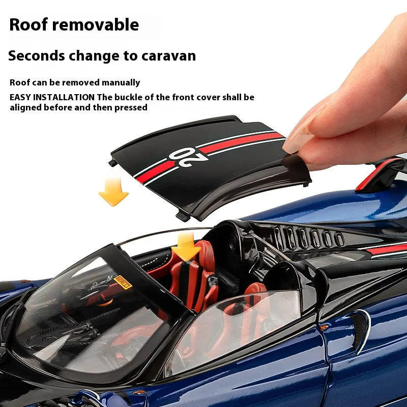 1:18 Scale Alloy Sports Car Model with Lights & Sound