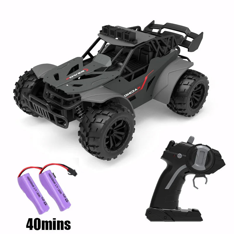 High-Speed RC Off-Road Pickup Truck with LED Lights – 2.4GHz Remote Control Car