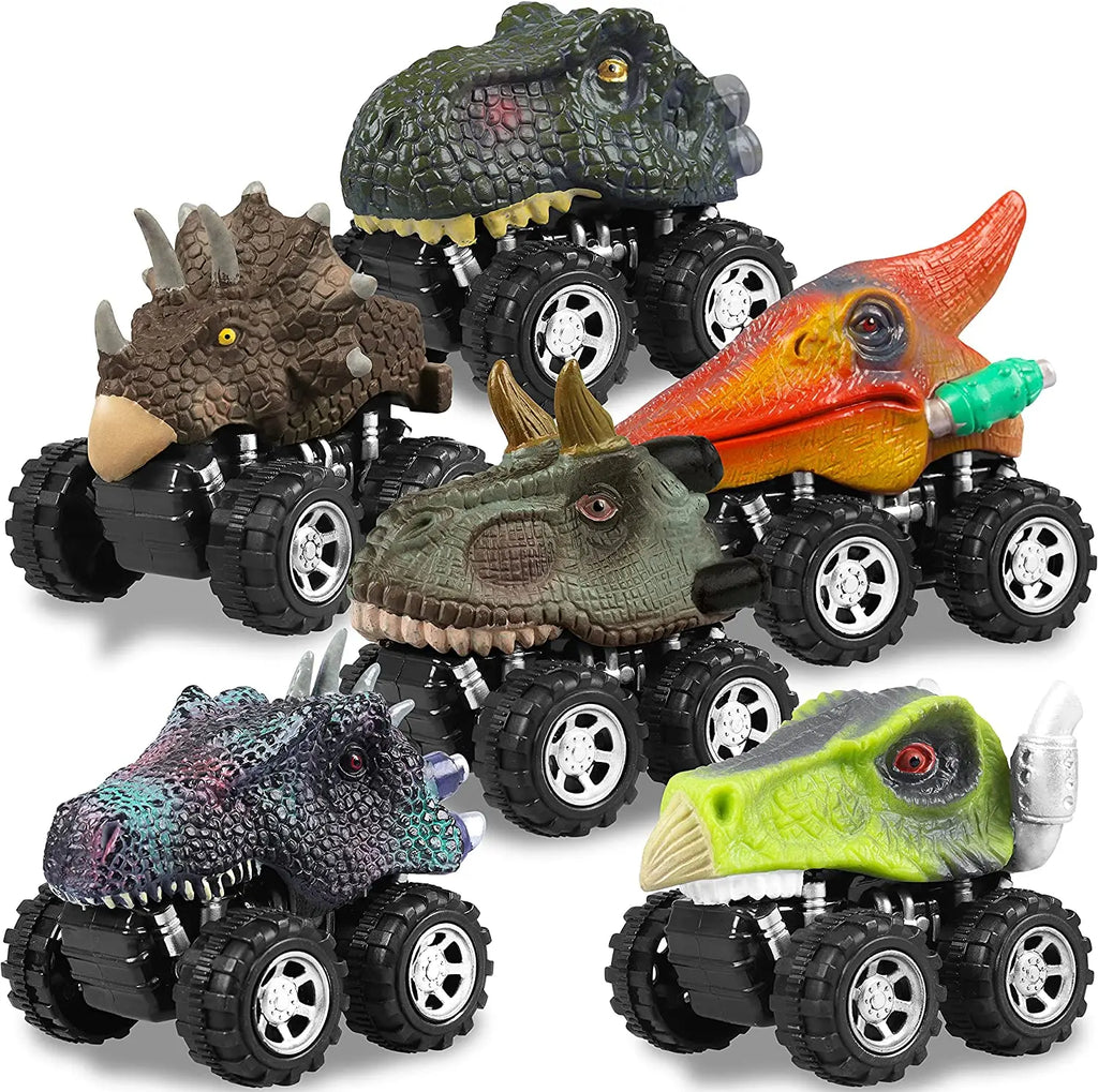 Dinosaur Pull-Back Monster Truck Toy Set for Kids