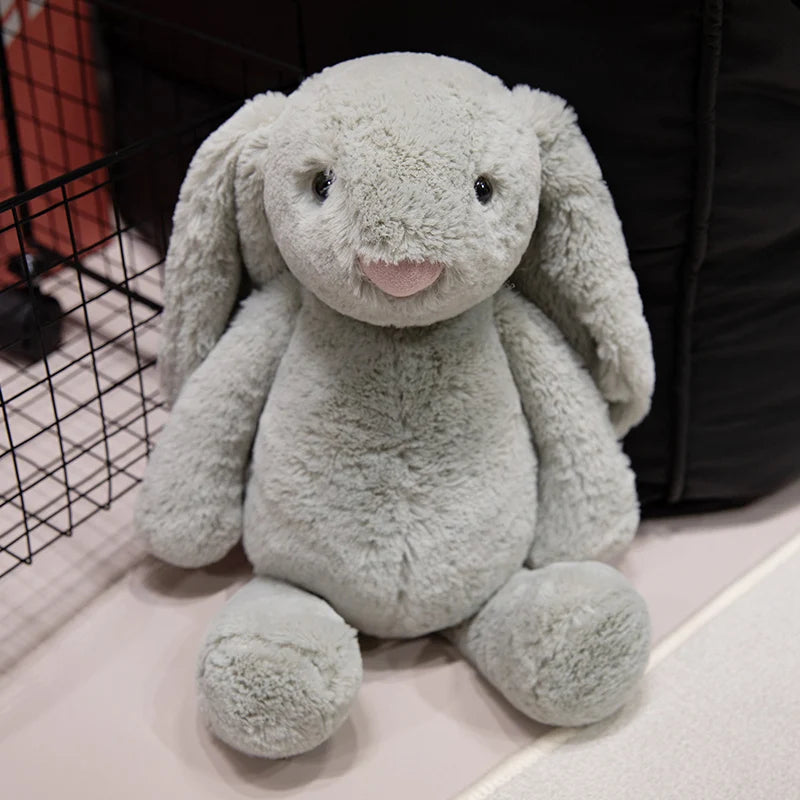 20/30/45cm Kawaii Long Ears Looper Rabbit Plush Doll Pillow Gray White Brown Healing Rabbit Plush Toy For Girls Birthday Gift