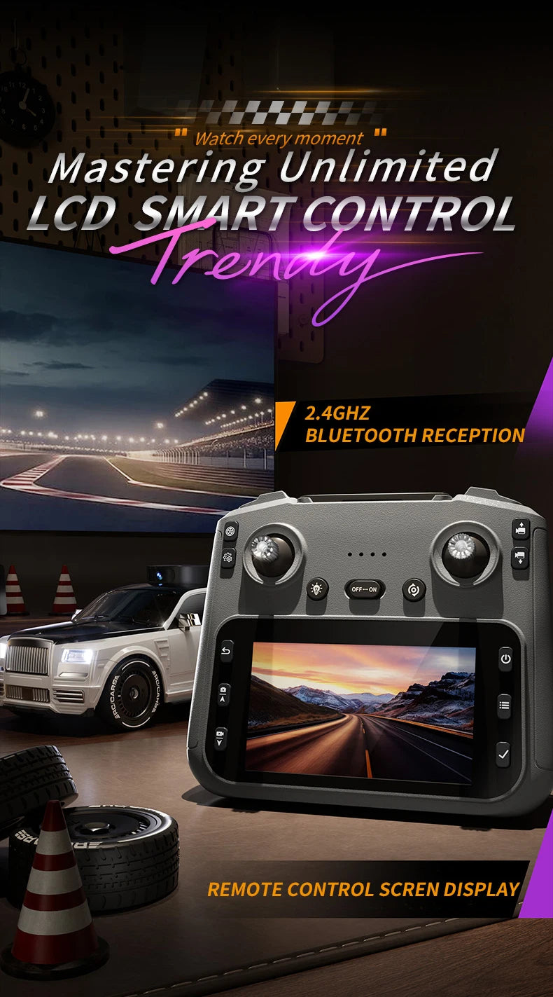 4K Camera RC Drift Car with 4.3-Inch Screen – One-Click Drift Remote Control Car
