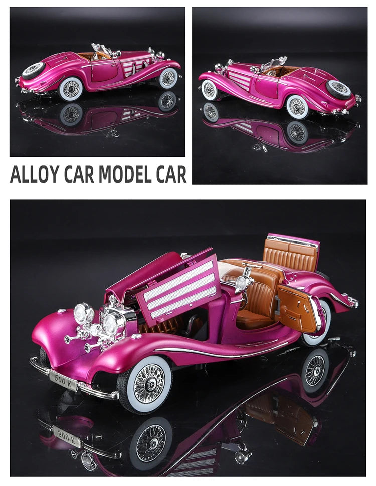 1:24 Alloy Vintage Classic Car Model – Diecast Collectible Display Car