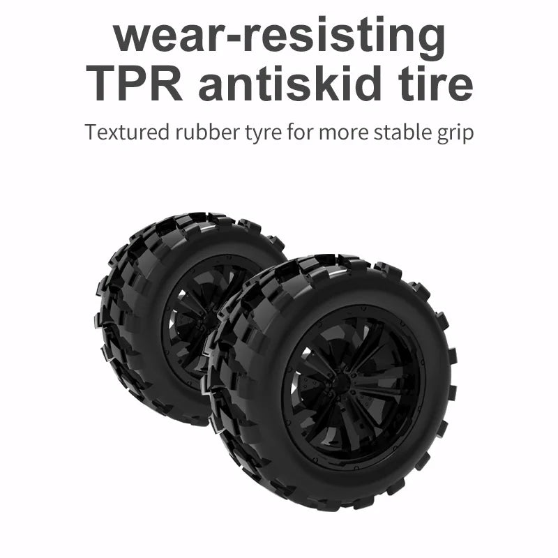 High-Speed RC Off-Road Pickup Truck with LED Lights – 2.4GHz Remote Control Car