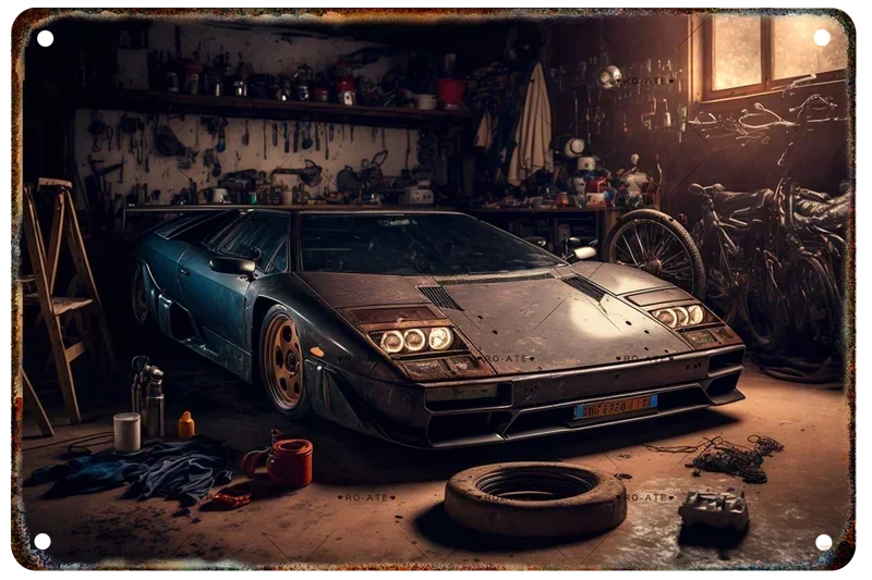 Vintage Pickup Truck Metal Wall Sign – Retro Garage & Auto Repair Decor