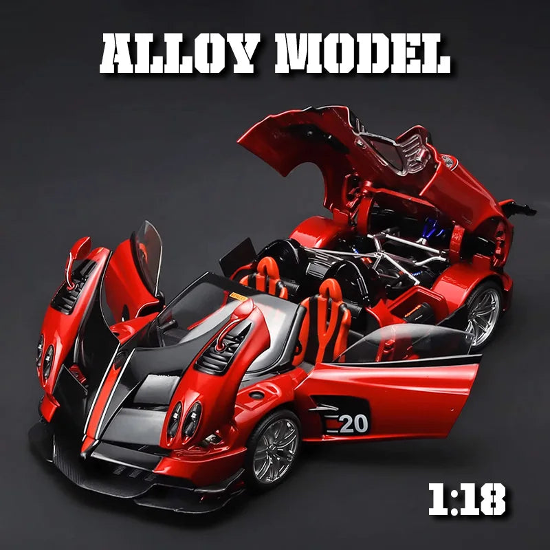 1:18 Scale Alloy Sports Car Model with Lights & Sound