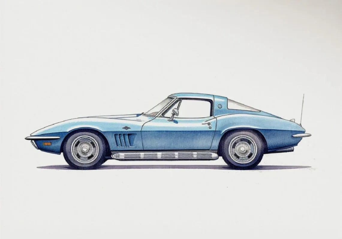 Vintage Sports Car Supercar Minimalist Poster Wall Art Pictures Room Home Decor