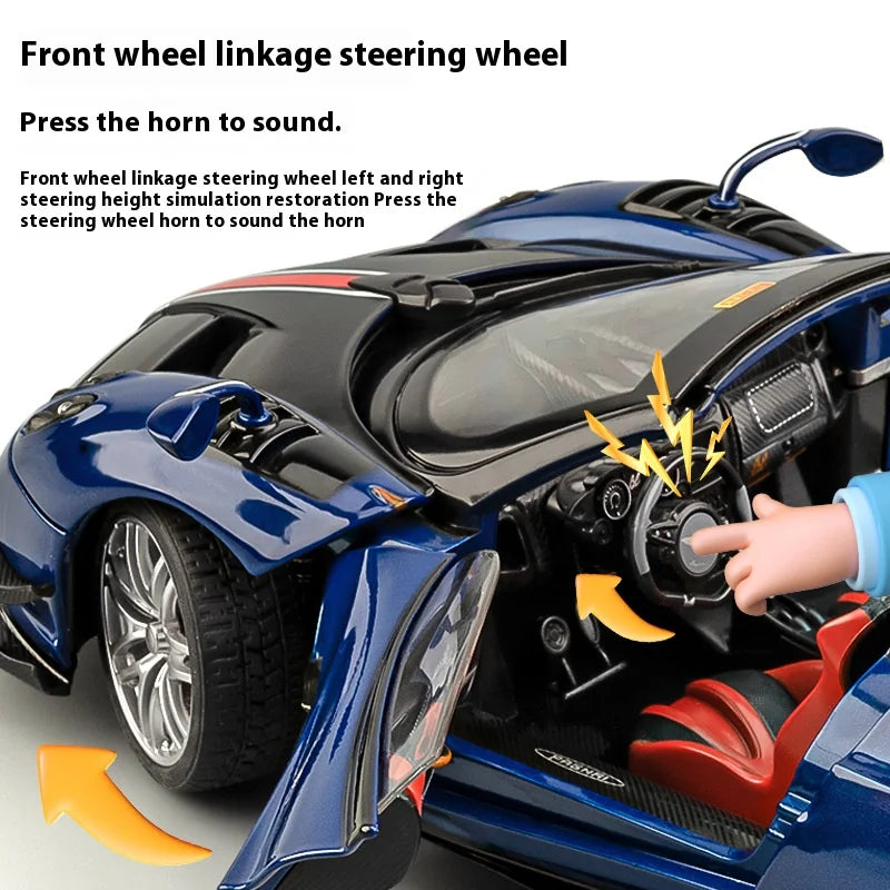 1:18 Scale Alloy Sports Car Model with Lights & Sound