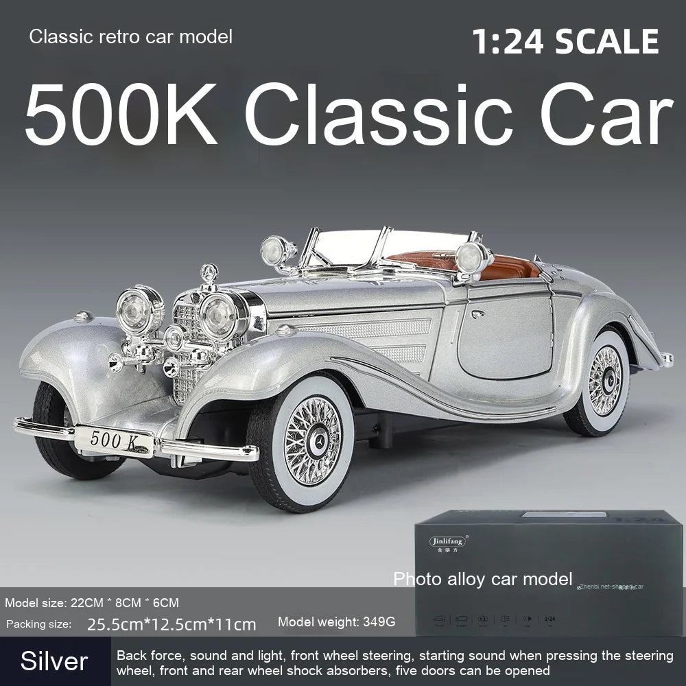 1:24 Alloy Vintage Classic Car Model – Diecast Collectible Display Car