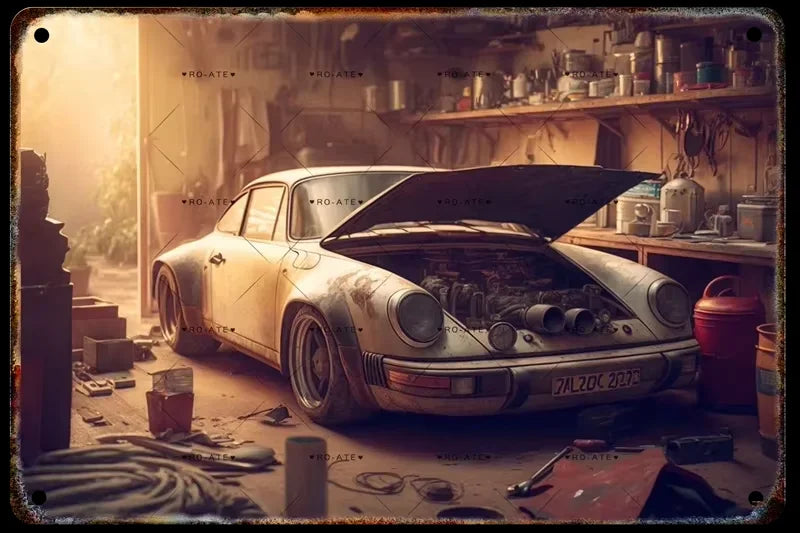 Vintage Pickup Truck Metal Wall Sign – Retro Garage & Auto Repair Decor